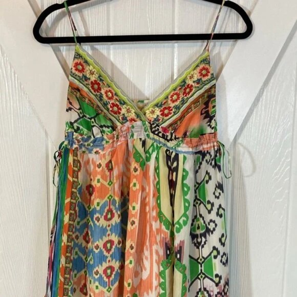 Johnny Was Silk Embroidered Colorful Patterned Maxi Dress - Picture 2 of 6
